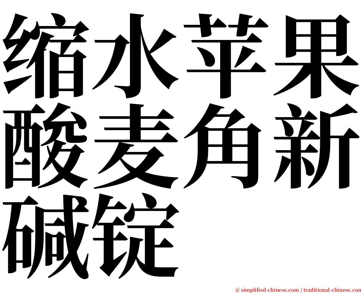 缩水苹果酸麦角新碱锭 serif font