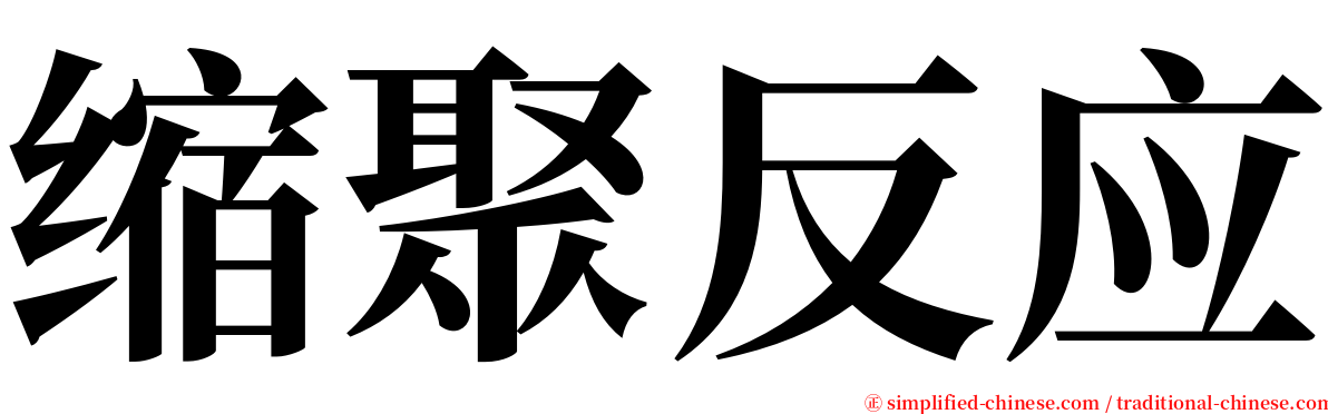 缩聚反应 serif font