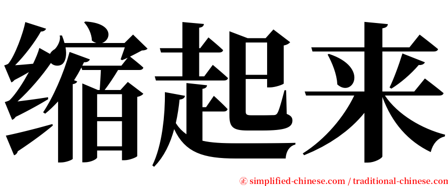 缩起来 serif font