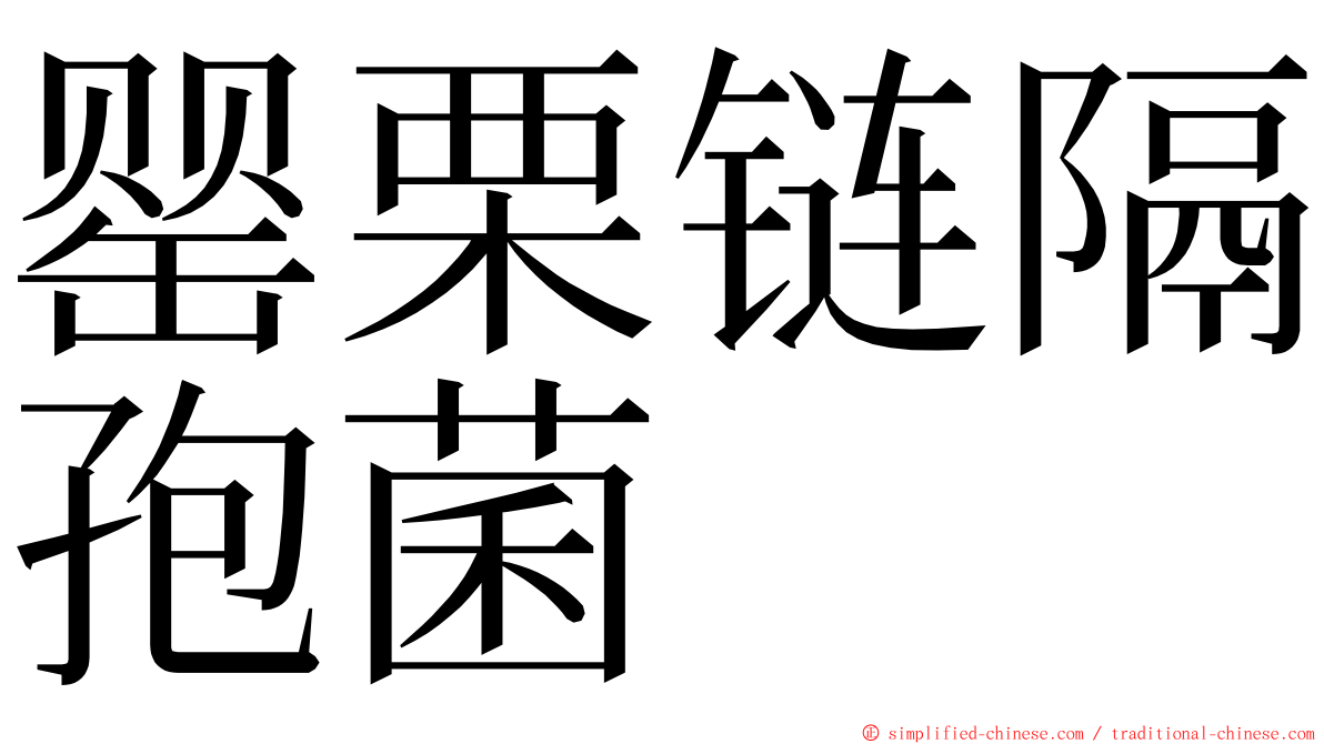 罂栗链隔孢菌 ming font