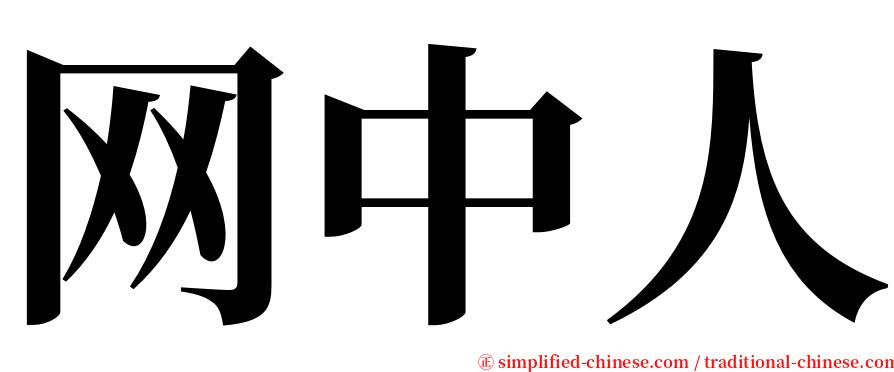 网中人 serif font