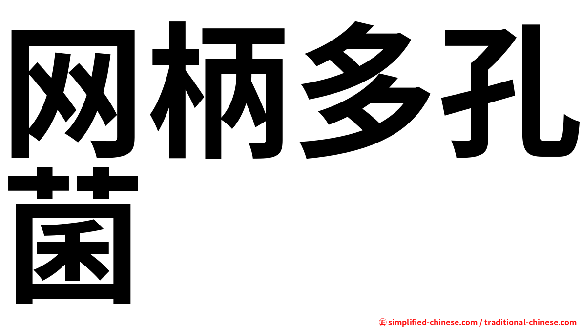 网柄多孔菌