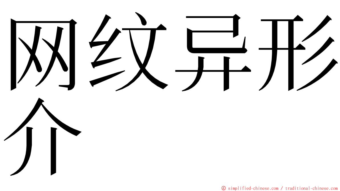 网纹异形介 ming font