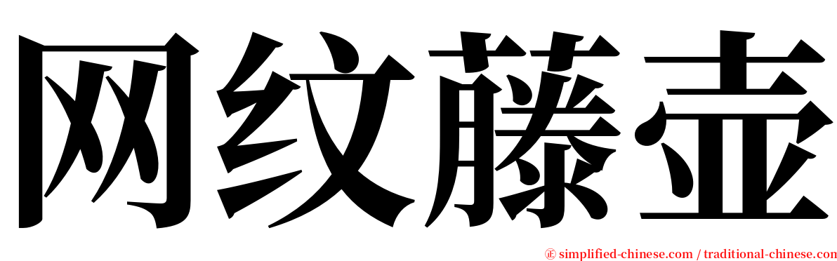 网纹藤壶 serif font