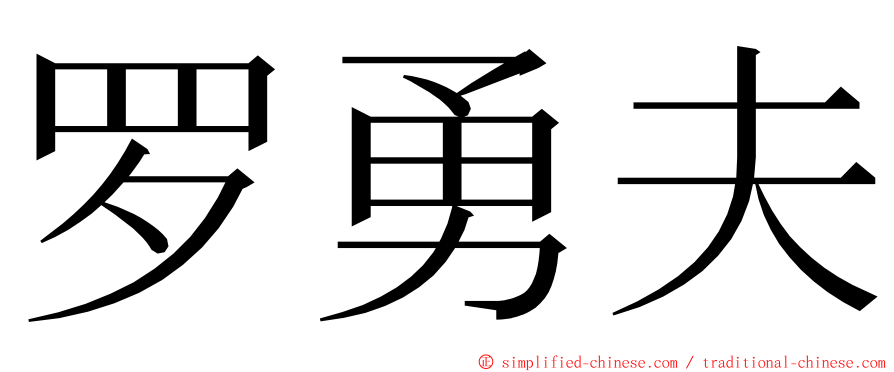 罗勇夫 ming font