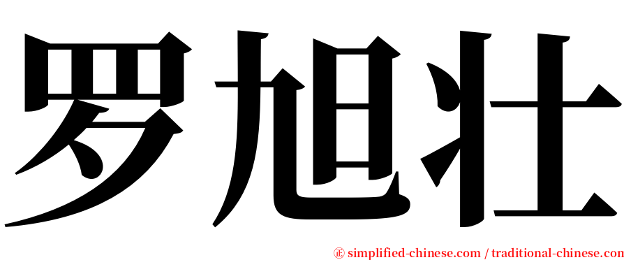 罗旭壮 serif font