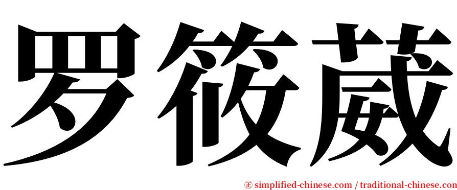 罗筱葳 serif font