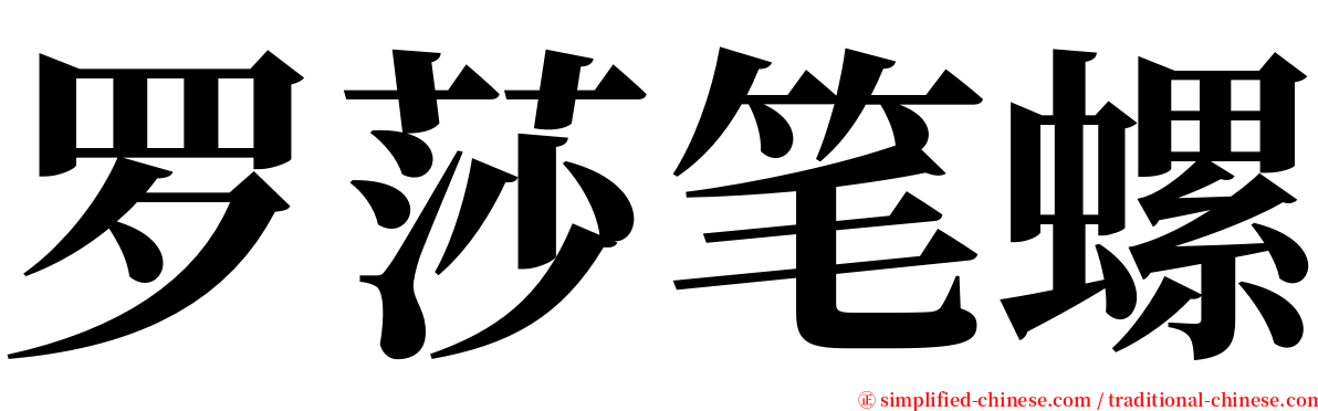 罗莎笔螺 serif font