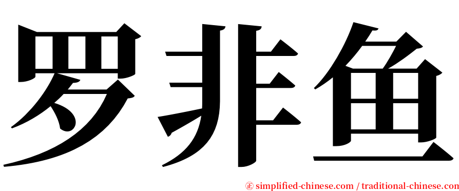 罗非鱼 serif font