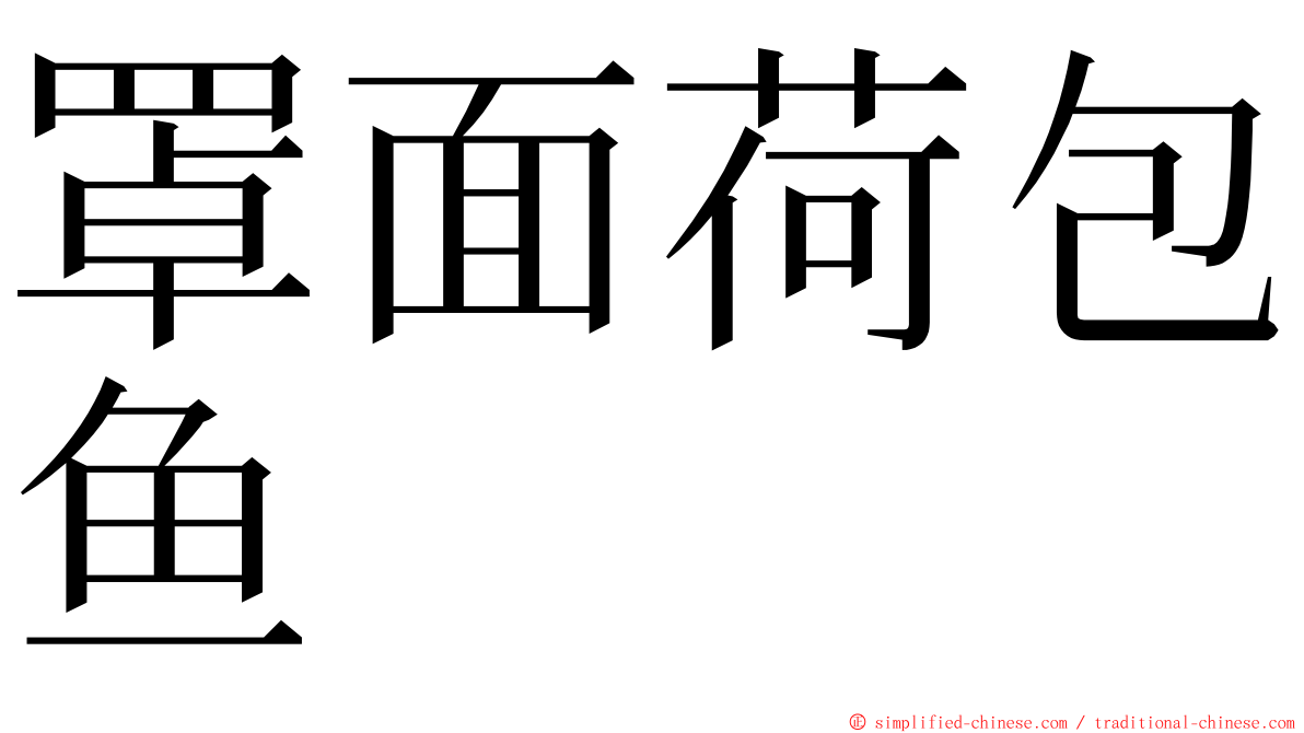 罩面荷包鱼 ming font