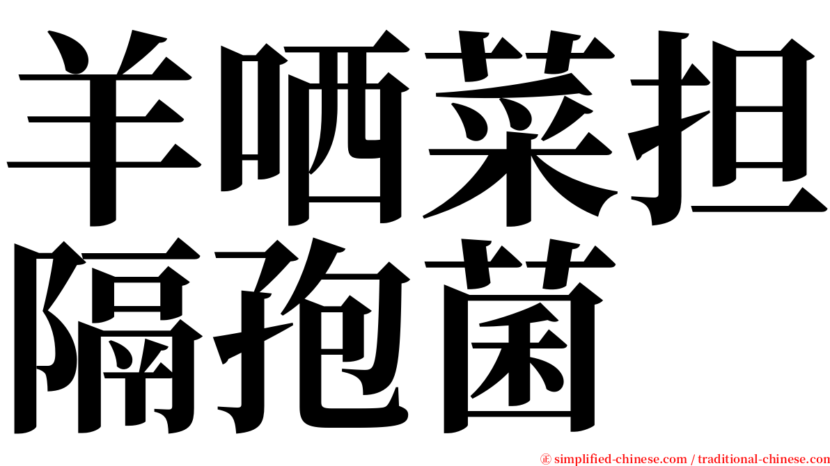 羊哂菜担隔孢菌 serif font