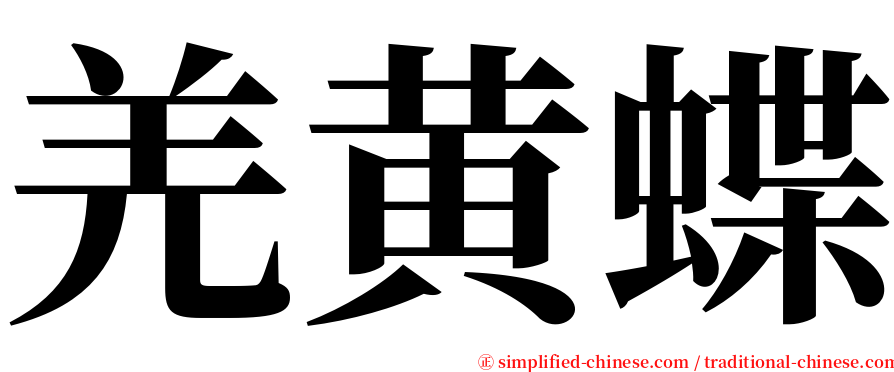 羌黄蝶 serif font