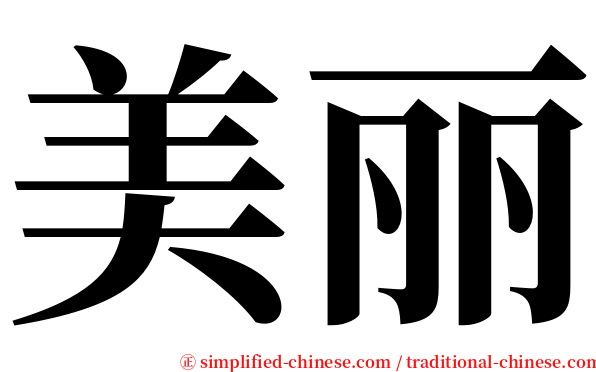 美丽 serif font
