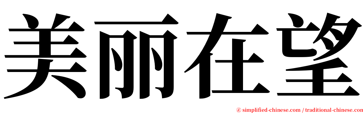 美丽在望 serif font