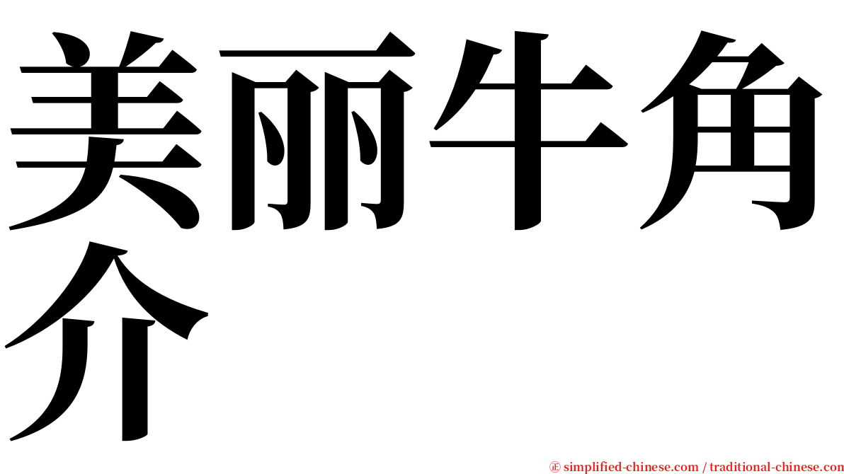 美丽牛角介 serif font