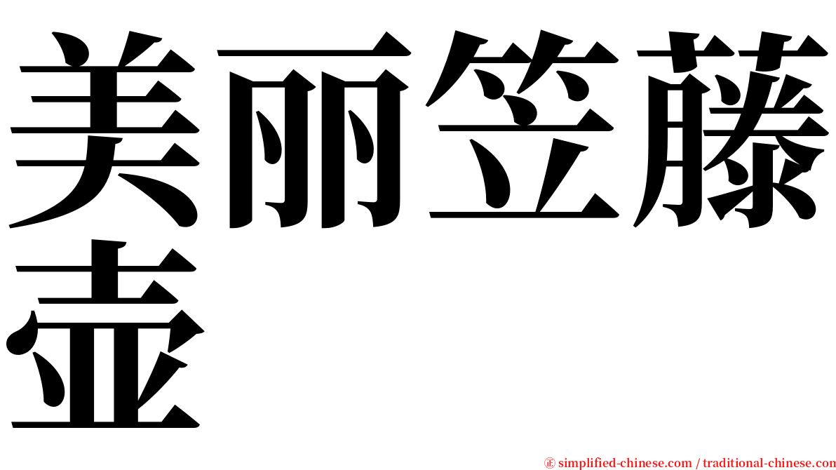 美丽笠藤壶 serif font