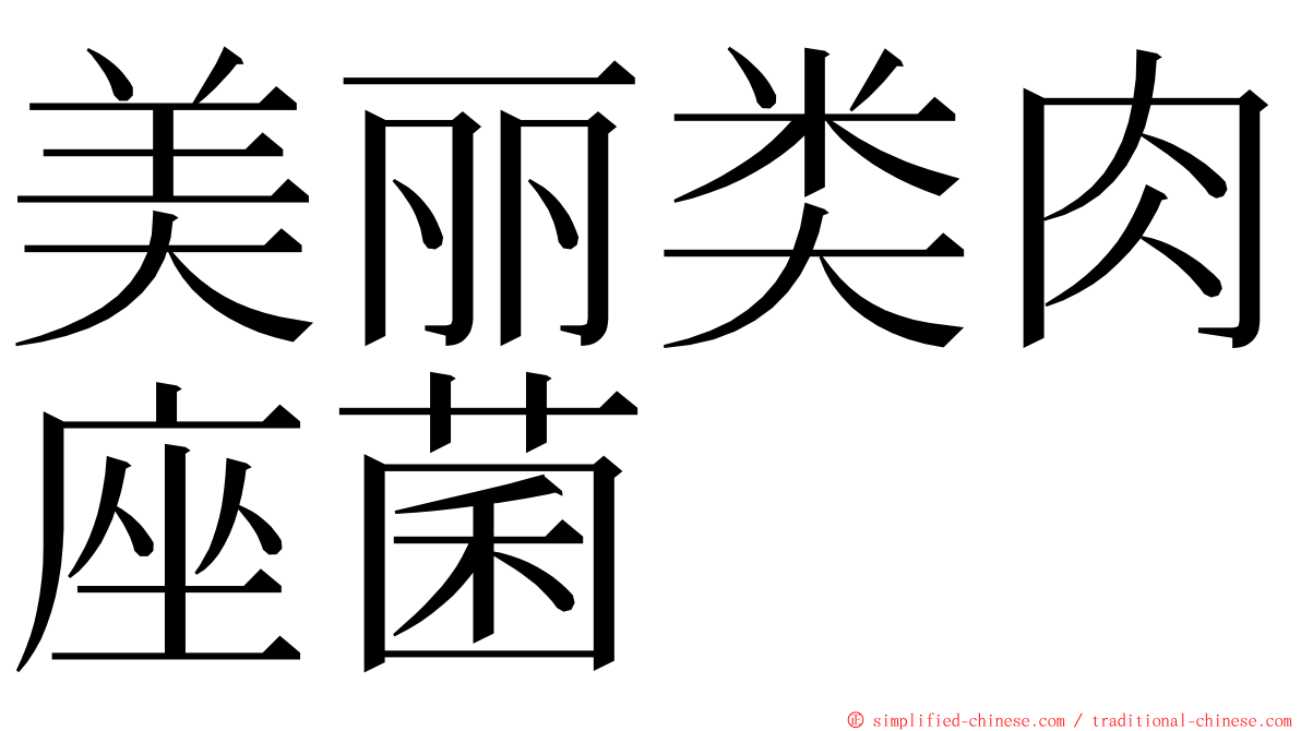 美丽类肉座菌 ming font