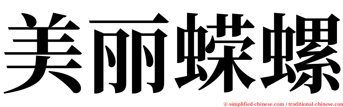 美丽蝾螺 serif font