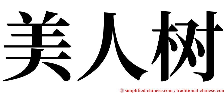 美人树 serif font