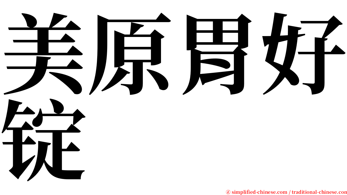 美原胃好锭 serif font