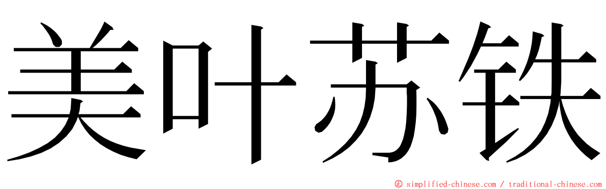 美叶苏铁 ming font