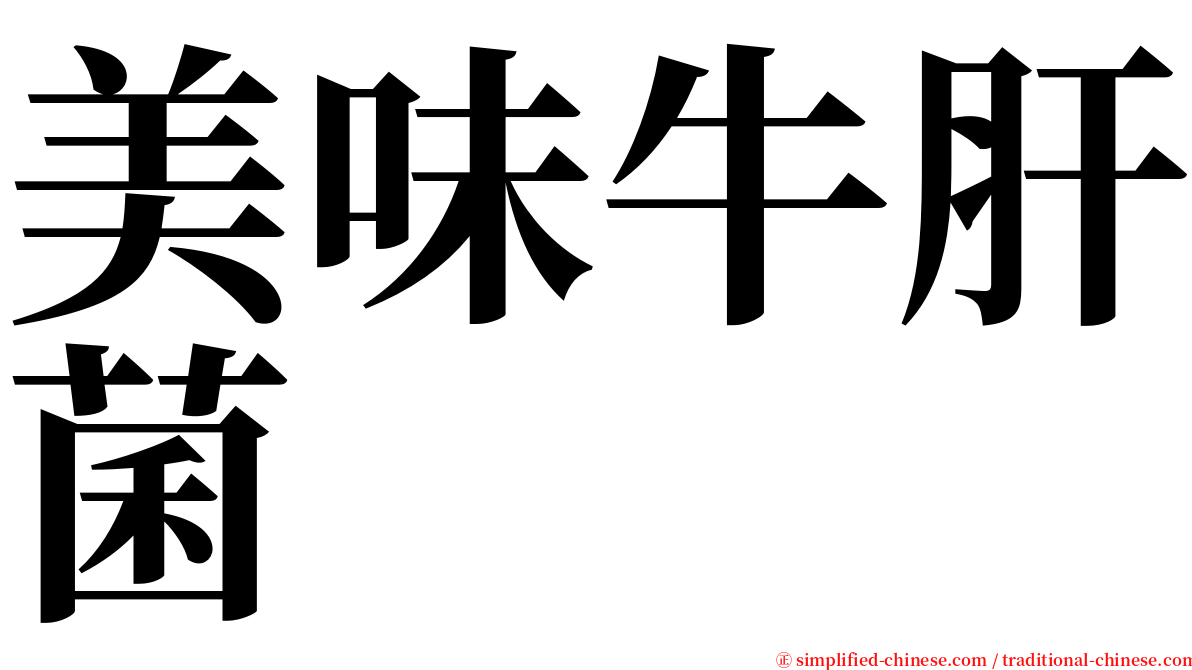 美味牛肝菌 serif font