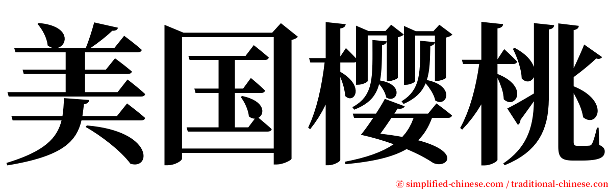 美国樱桃 serif font