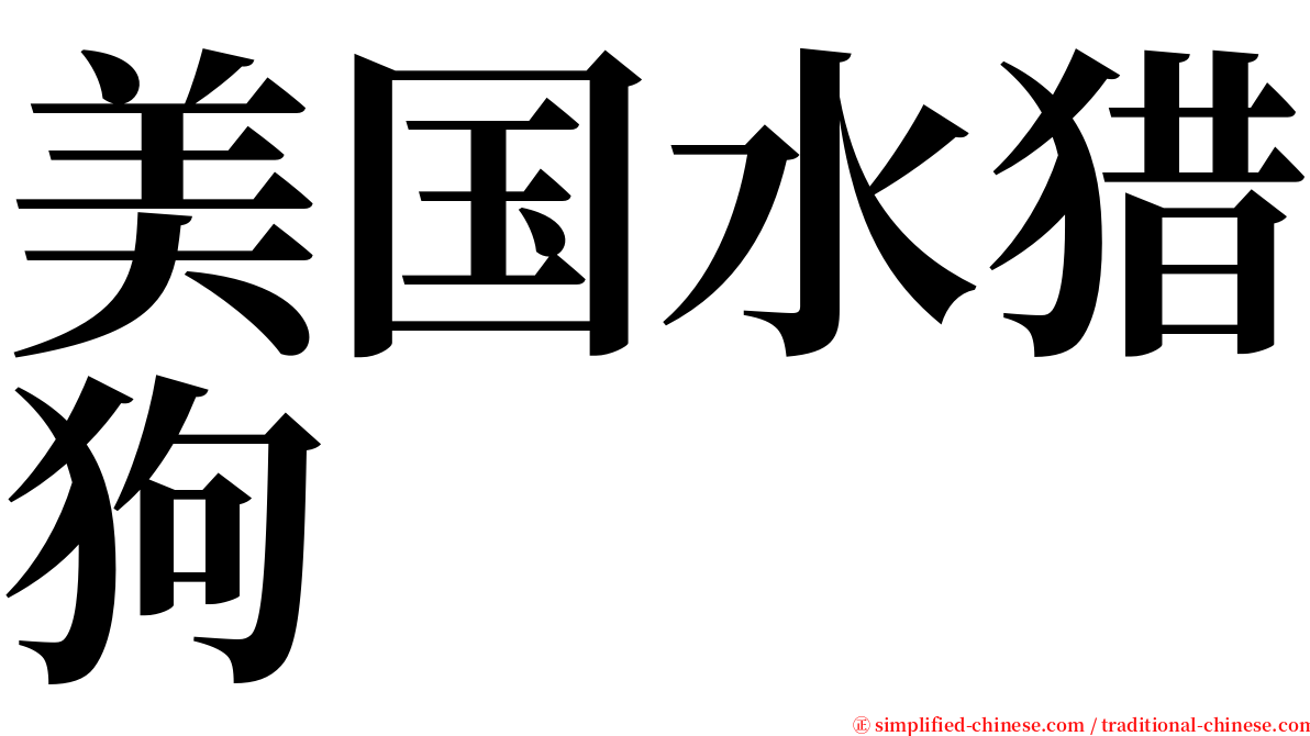 美国水猎狗 serif font