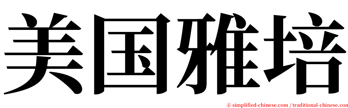 美国雅培 serif font