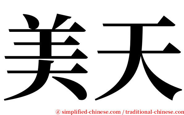 美天 serif font