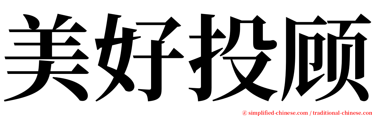 美好投顾 serif font