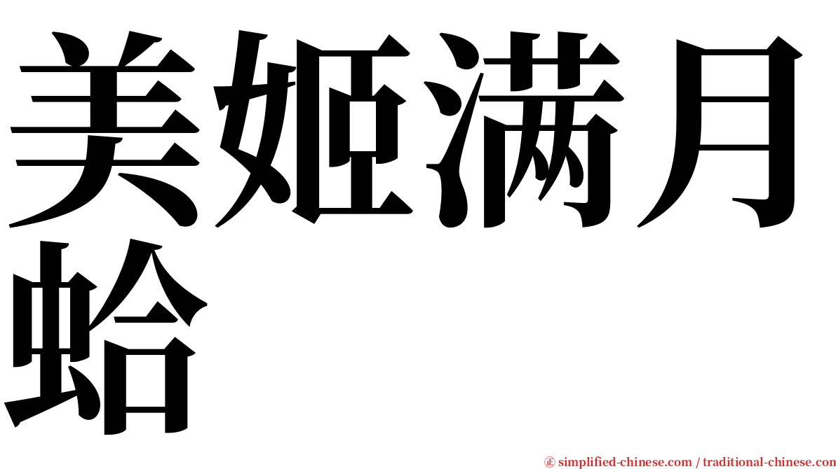 美姬满月蛤 serif font