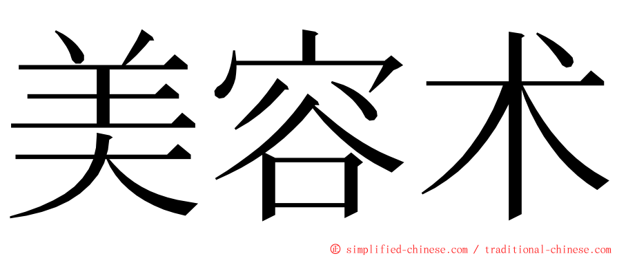 美容术 ming font