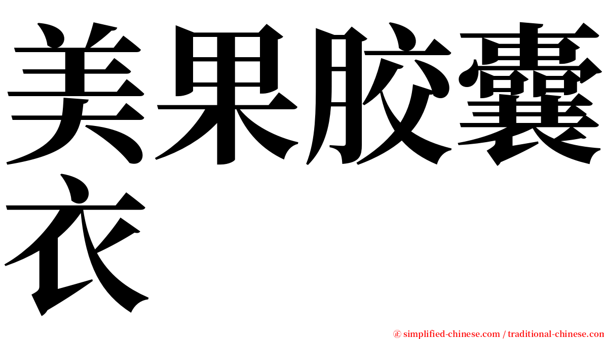 美果胶囊衣 serif font