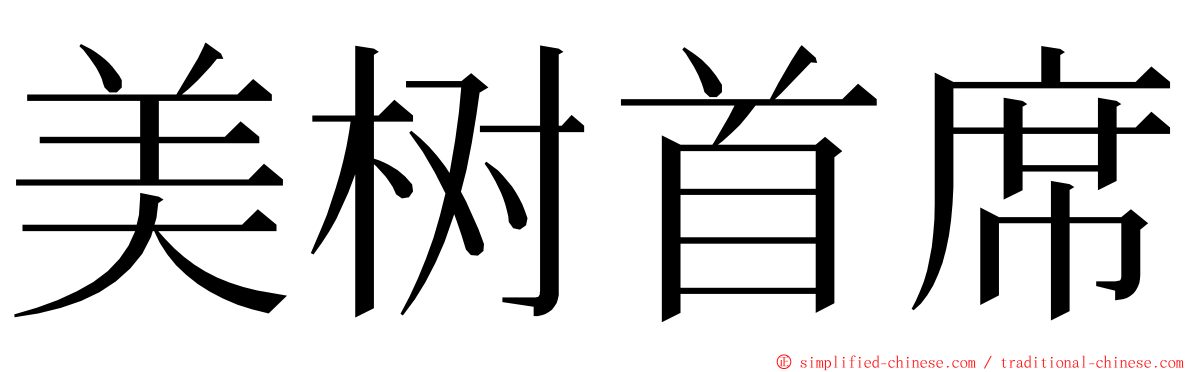 美树首席 ming font