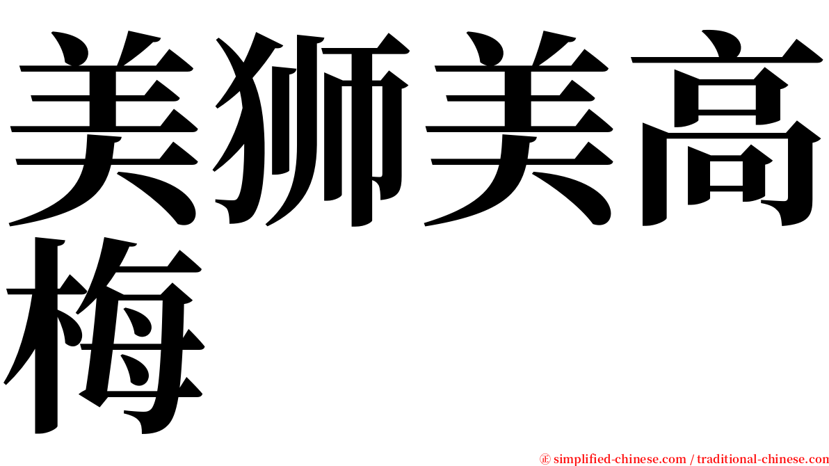美狮美高梅 serif font