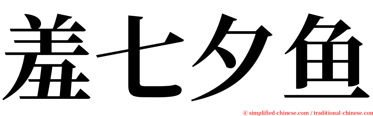 羞七夕鱼 serif font