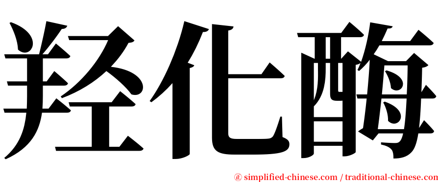 羟化酶 serif font