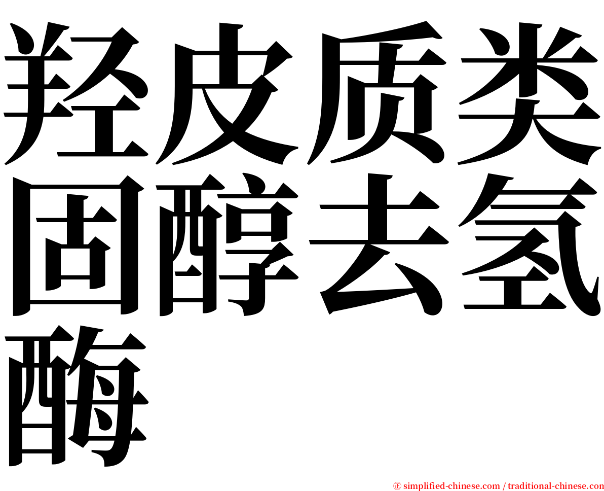 羟皮质类固醇去氢酶 serif font