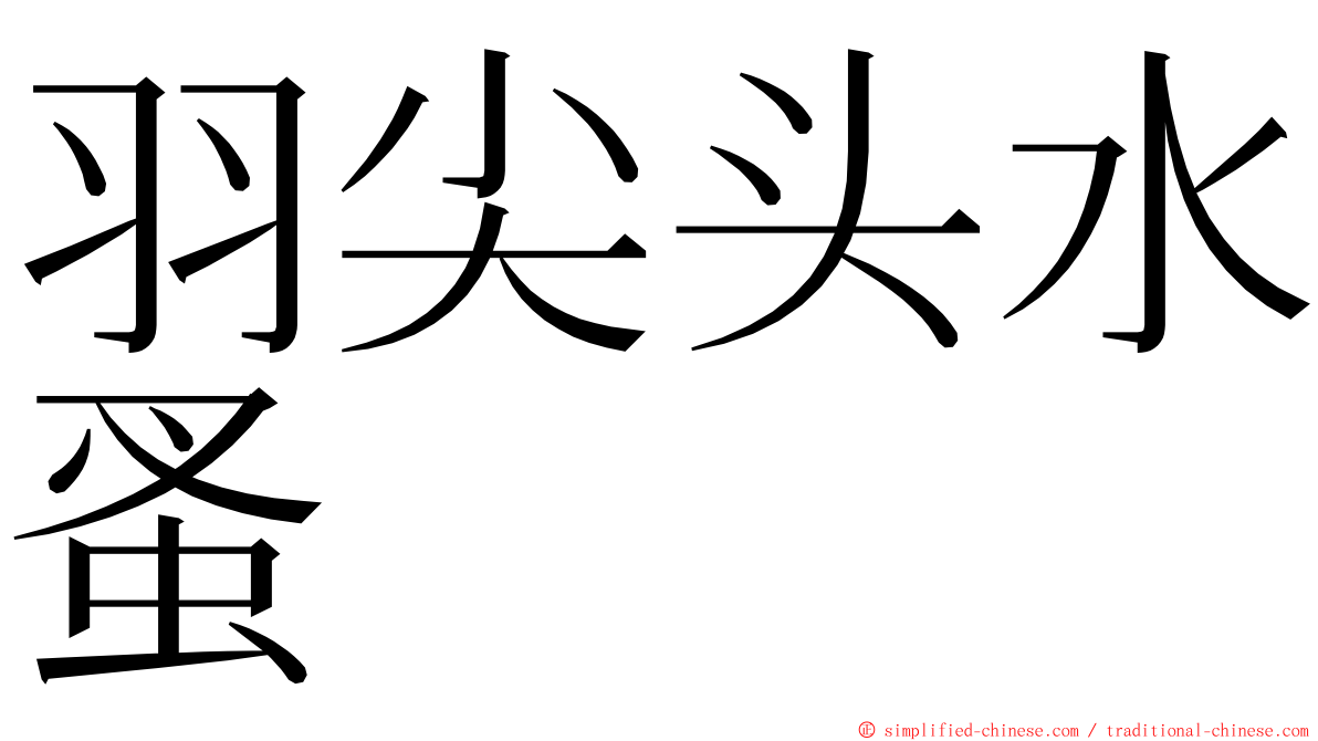 羽尖头水蚤 ming font