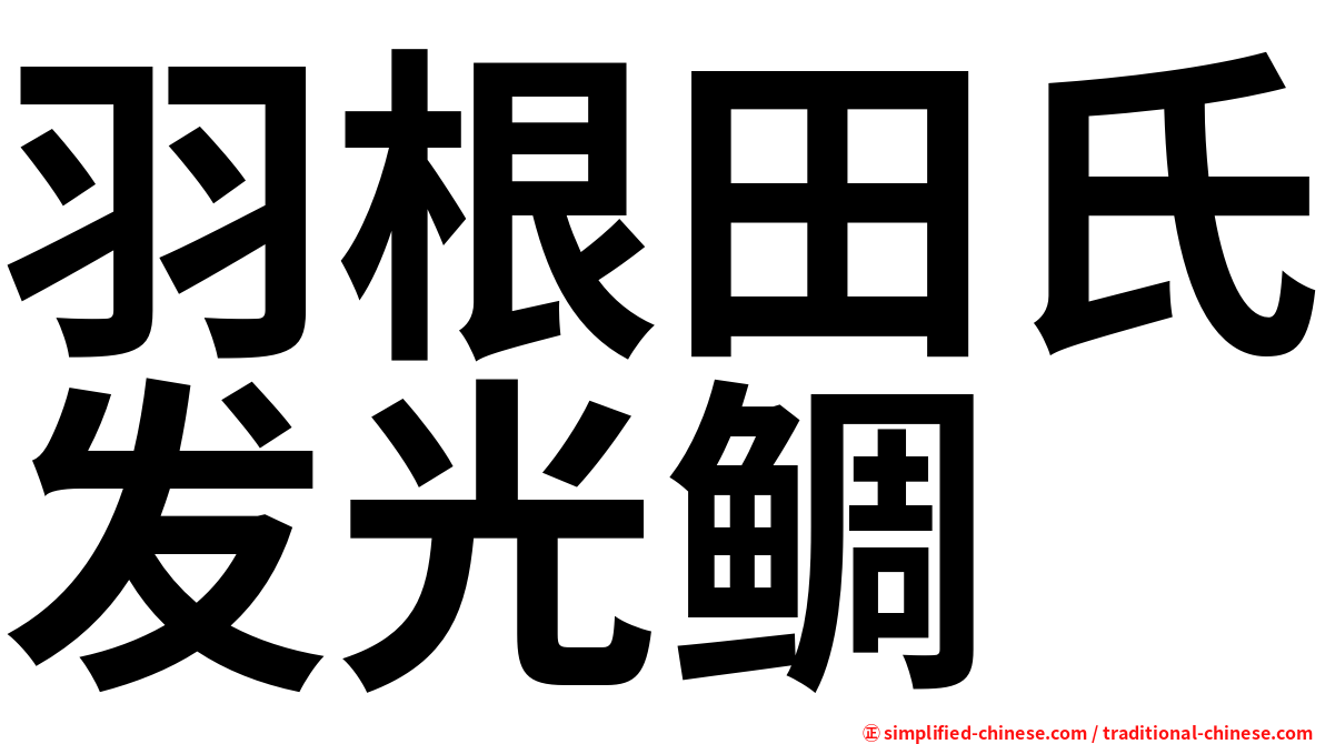 羽根田氏发光鲷