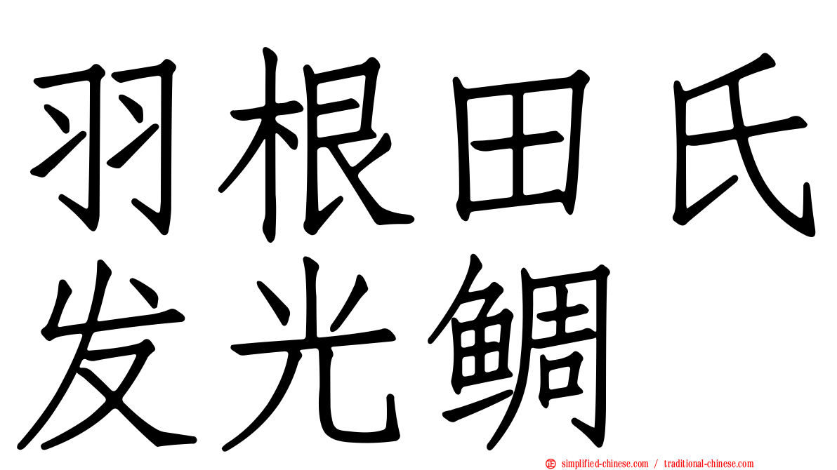 羽根田氏发光鲷