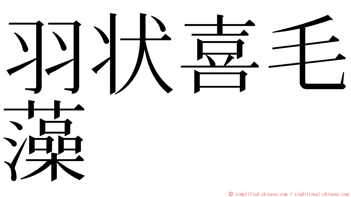 羽状喜毛藻 ming font