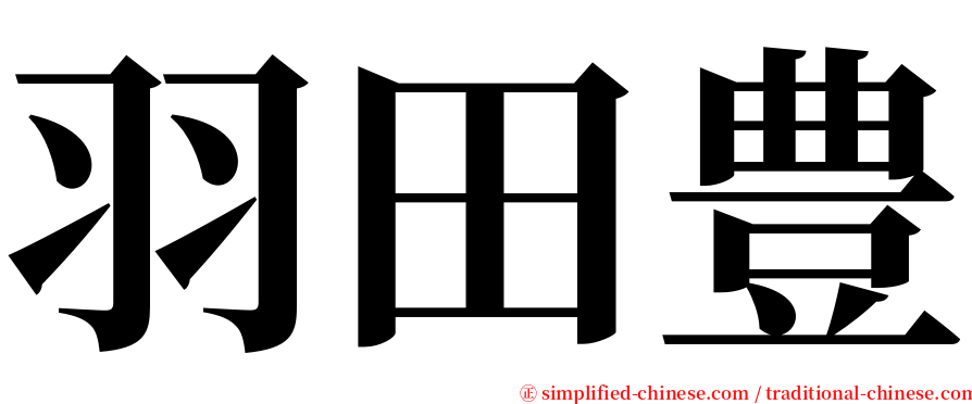 羽田豊 serif font
