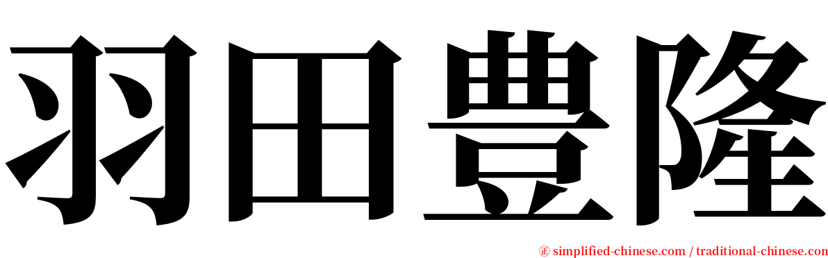 羽田豊隆 serif font