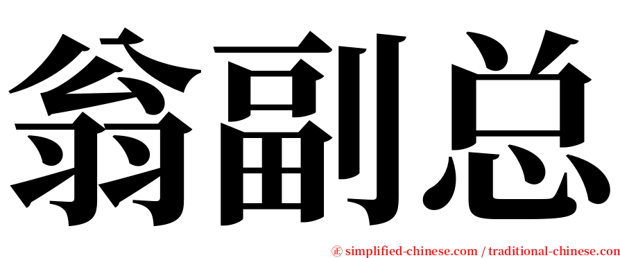 翁副总 serif font