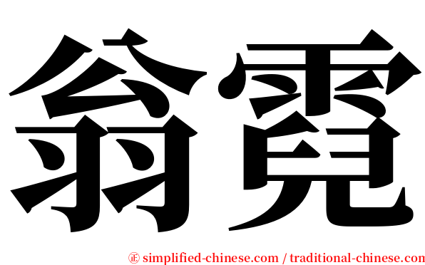 翁霓 serif font