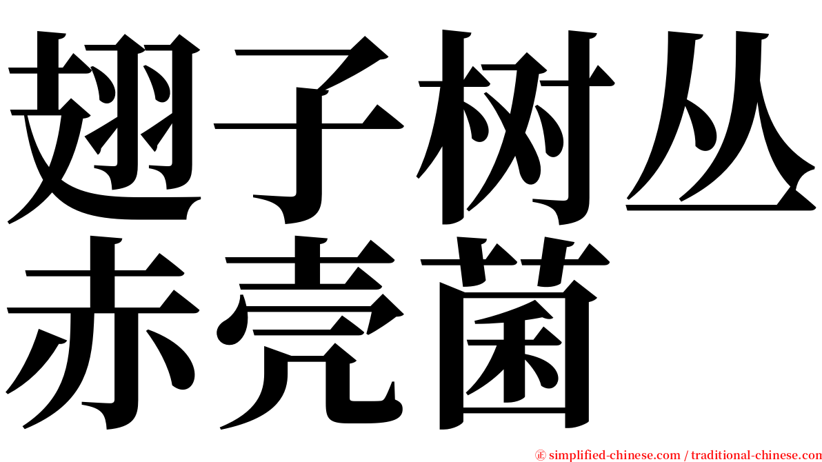 翅子树丛赤壳菌 serif font