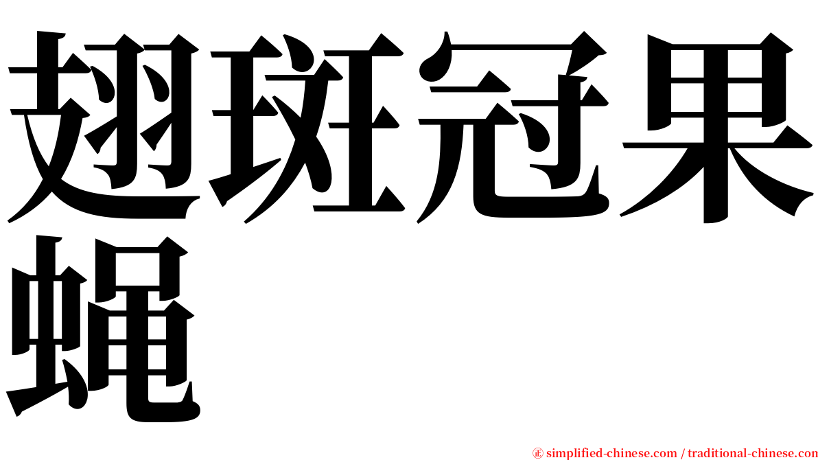 翅斑冠果蝇 serif font