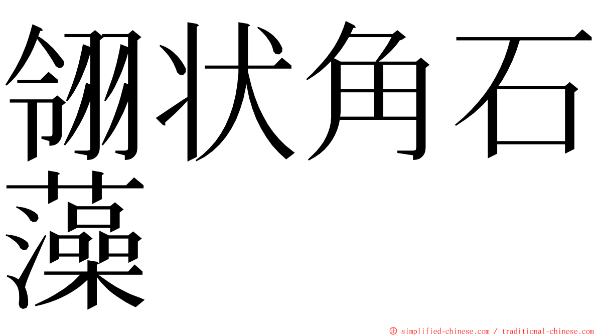 翎状角石藻 ming font